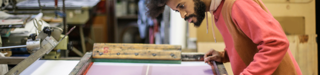 black-student-focusing-and-learning-screen-printing black-student-focusing-and-learning-screen-printing